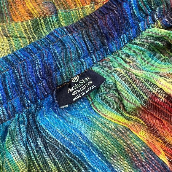 Handmade Tie Dye Boho Hippie Patchwork Long Skirt - Picture 8 of 9